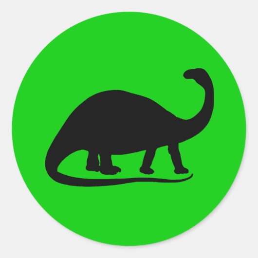 Brontosaurus-Sticker Ronde Sticker (Voorkant)