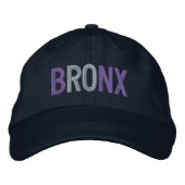 BRONX EMBROIDERDE BASEBALL-PET GEBORDUURDE PET (Voorkant)