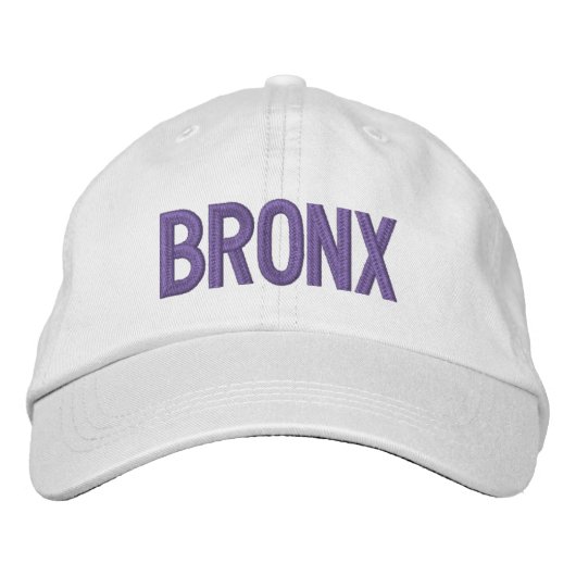 BRONX EMBROIDERDE BASEBALL-PET GEBORDUURDE PET (Voorkant)