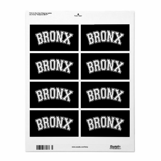 BRONX ETIKET (Full Sheet)