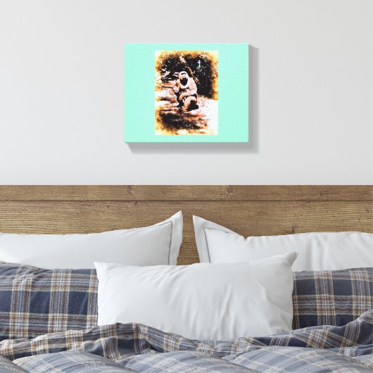 Bronx Gorilla Canvas Afdruk (Insitu (Slaapkamer))