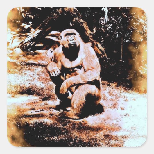 Bronx Gorilla Vierkante Sticker (Voorkant)