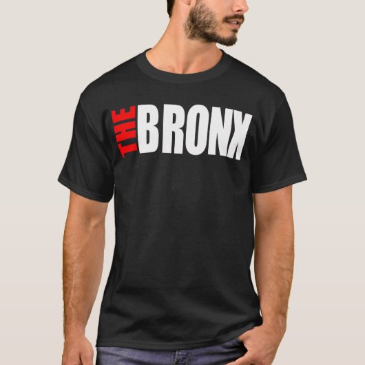 BRONX_LOGO_png wit&rood T-shirt (Voorkant)