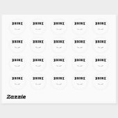 Bronx New York Black Ronde Sticker (Vel)
