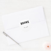 Bronx New York Black Ronde Sticker (Envelop)