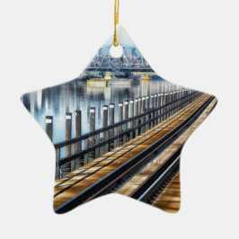 bronx new york city gebouwen rivier keramisch ornament
