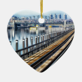bronx new york city gebouwen rivier keramisch ornament