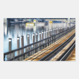 bronx new york city gebouwen rivier rechthoekige sticker