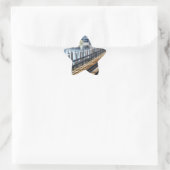 bronx new york city gebouwen rivier ster sticker (Tas)
