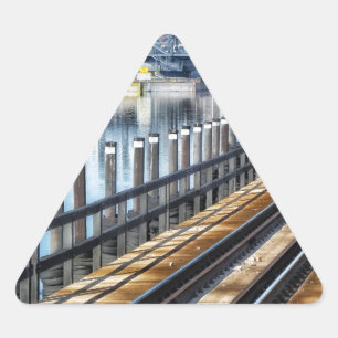 bronx new york city gebouwen rivier sticker