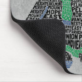 Bronx New York City Typografische Map Muismat (Hoek)