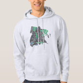 Bronx New York City Word Art Map Hoodie (Voorkant)