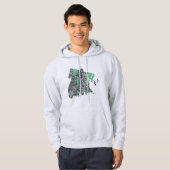 Bronx New York City Word Art Map Hoodie (Voorkant volledig)