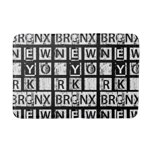 Bronx New York | Grunge Typografie Badmat (Voorkant)