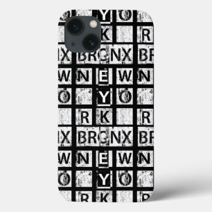 Bronx New York   Grunge Typografie iPhone 13 Hoesje