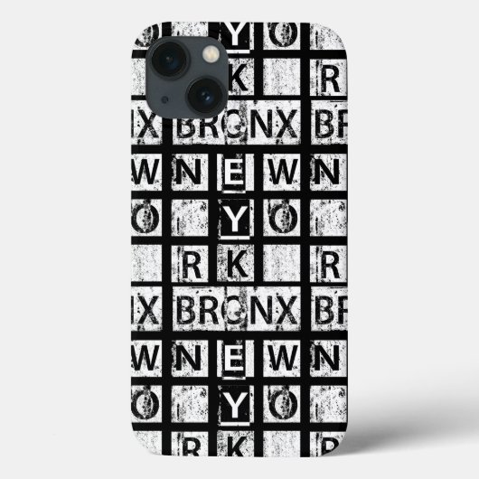 Bronx New York | Grunge Typografie Case-Mate iPhone Case (Achterkant)