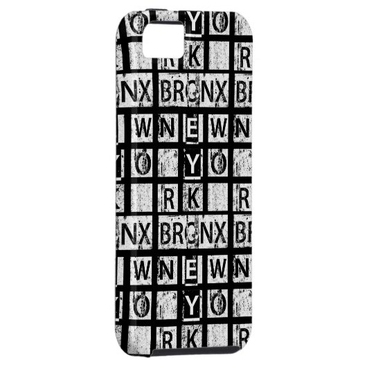 Bronx New York | Grunge Typografie Case-Mate iPhone Case (Back/Rechts)