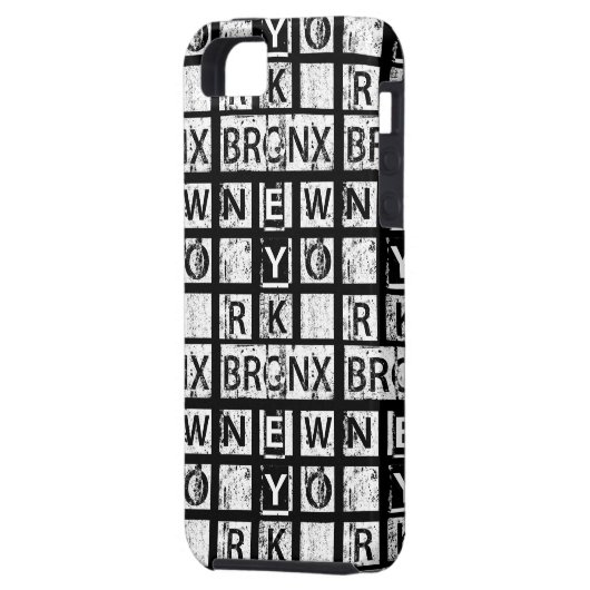 Bronx New York | Grunge Typografie Case-Mate iPhone Case (Achterkant Links)