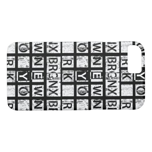 Bronx New York | Grunge Typografie Case-Mate iPhone Case (Achterkant (Horizontaal))