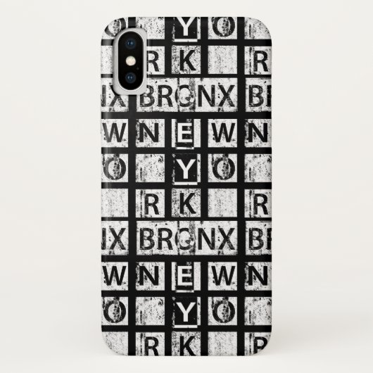 Bronx New York | Grunge typografie Case-Mate iPhone Case (Achterkant)