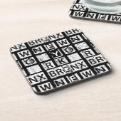 Bronx New York | Grunge Typografie Drankjes Onderzetter (Linkerzijde)