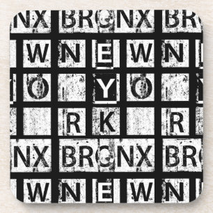 Bronx New York   Grunge Typografie Drankjes Onderzetter