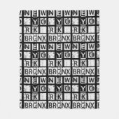 Bronx New York | Grunge Typografie Fleece Deken (Voorkant)