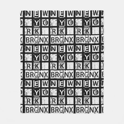 Bronx New York | Grunge Typografie Fleece Deken (Voorkant)