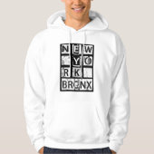 Bronx New York | Grunge Typografie Hoodie (Voorkant)