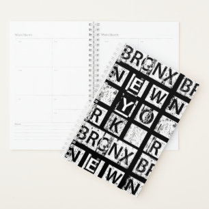 Bronx New York   Grunge Typografie Planner