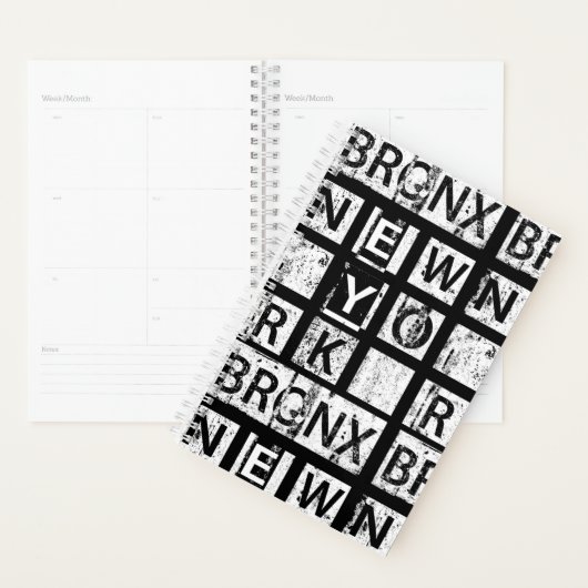 Bronx New York | Grunge Typografie Planner (Display)