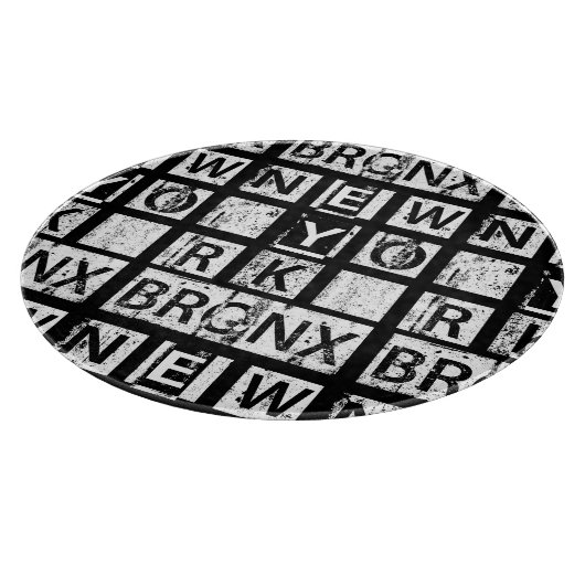 Bronx New York | Grunge Typografie Snijplank (Hoek)