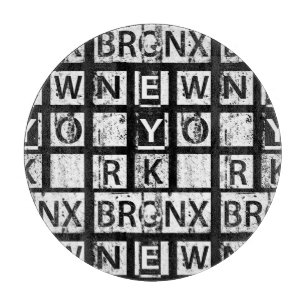 Bronx New York   Grunge Typografie Snijplank