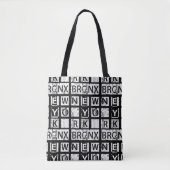 Bronx New York | Grunge Typografie Tote Bag (Voorkant)