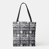 Bronx New York | Grunge Typografie Tote Bag (Achterkant)