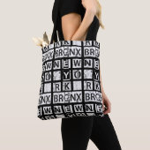 Bronx New York | Grunge Typografie Tote Bag (Dichtbij)