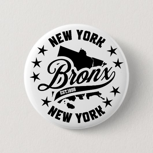 Bronx, New York Ronde Button 5,7 Cm (Voorkant)