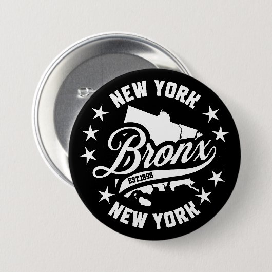 Bronx, New York Ronde Button 7,6 Cm (Voorkant /achterkant)