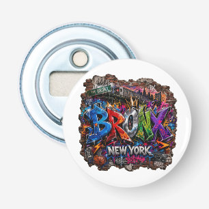 Bronx New York Stedelijke Graffiti Straatkunst Button Flesopener
