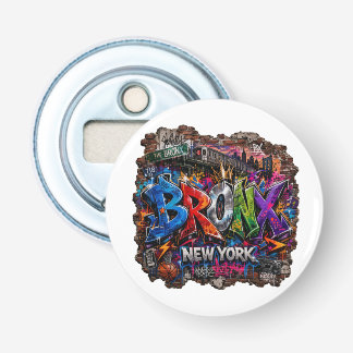Bronx New York Stedelijke Graffiti Straatkunst Button Flesopener