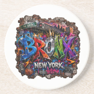 Bronx New York Stedelijke Graffiti Straatkunst Zandsteen Onderzetter
