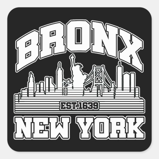Bronx, New York Vierkante Sticker (Voorkant)