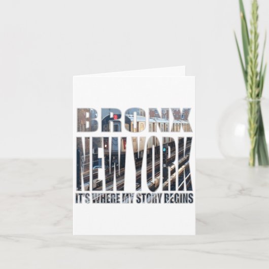 Bronx New York Where My Story Begins  Kaart (Voorkant)