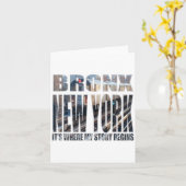Bronx New York Where My Story Begins  Kaart (Gele Bloem)