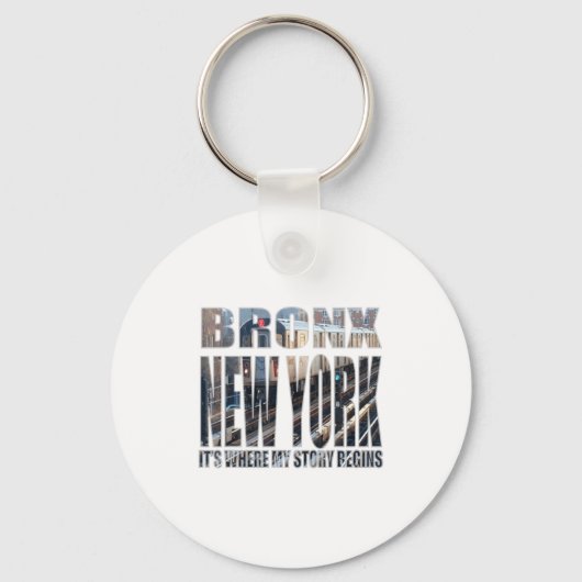 Bronx New York Where My Story Begins  Sleutelhanger (Voorkant)