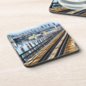 bronx nieuwe york - gebouwen bier onderzetter (Linkerzijde)