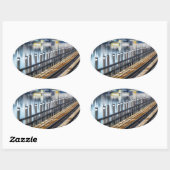 bronx nieuwe york - gebouwen ovale sticker (Vel)