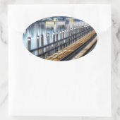 bronx nieuwe york - gebouwen ovale sticker (Tas)