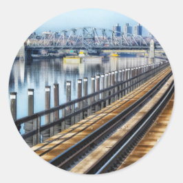 bronx nieuwe york - gebouwen ronde sticker