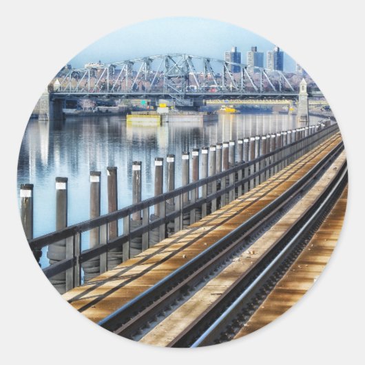 bronx nieuwe york - gebouwen ronde sticker (Voorkant)